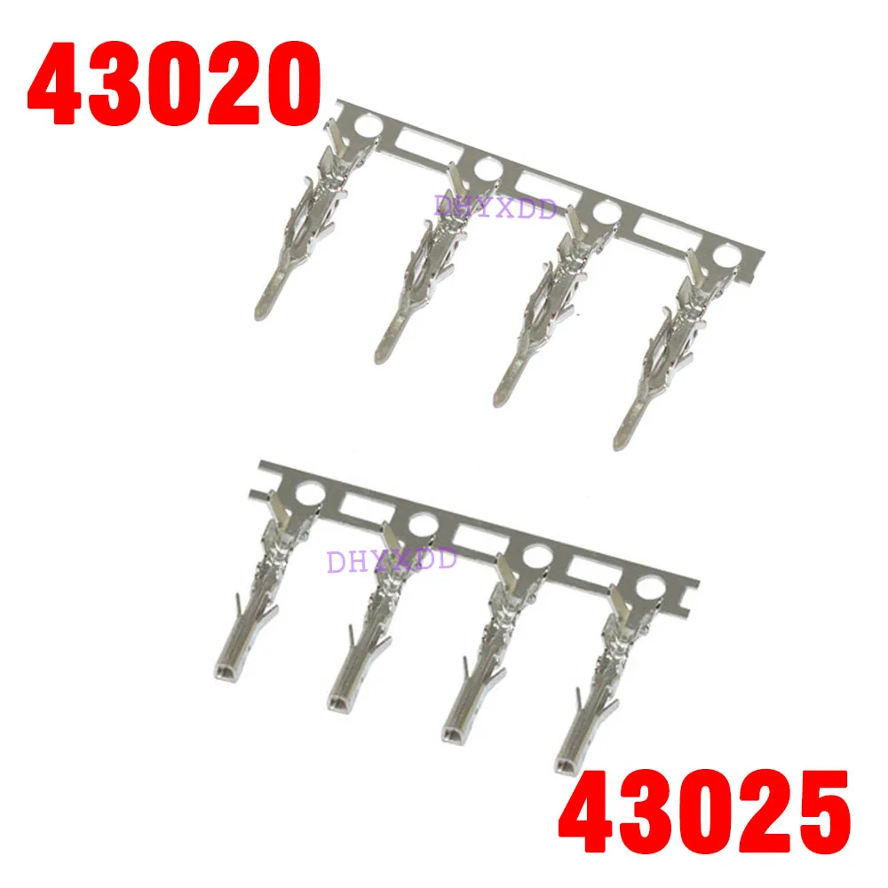 100 sztuk Molex 3.0 żeński męski terminal Micro-Fit 3.0mm złącze żeński terminal 43020 pinów męski terminal 43025 pinów