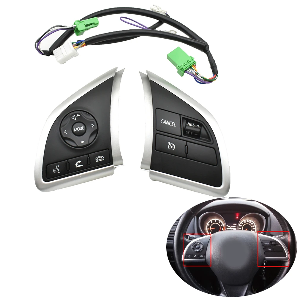 For Mitsubishi ASX Steering Wheel Button Audio Bluetooth Android player Buttons Cruise Control Switch For Space Star 2013-2015