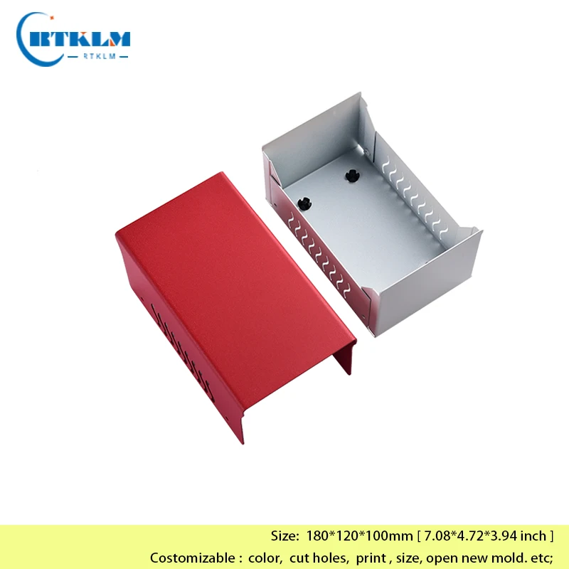 Iron electronic project box iron desktop enclosure junction box diy custom speaker box instrument case  180*120*100mm