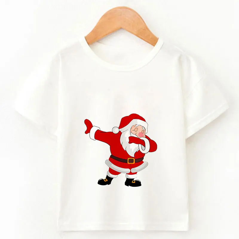 T-shirt Voor Meisjes/Jongens Kids Shirts Kind Baby Peuter Kerst Elanden Print Funny Party Top Kleding Korte Tees Dropshipping