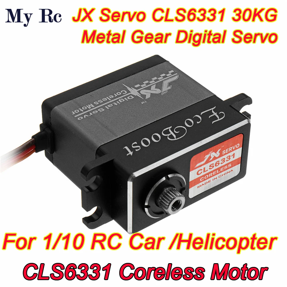 

RC Helicopter Parts JX Ecoboost CLS6331 30KG High Torque 180 Degree Aluminium Shell Metal Gear Coreless Digital Servo