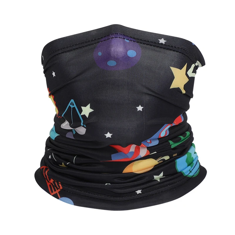 Seamless Outdoor Scarf Children Kids Tube Bandana Neck Gaiter Warmer Headwear Face Cover Breathable Headband Hiking Scarves