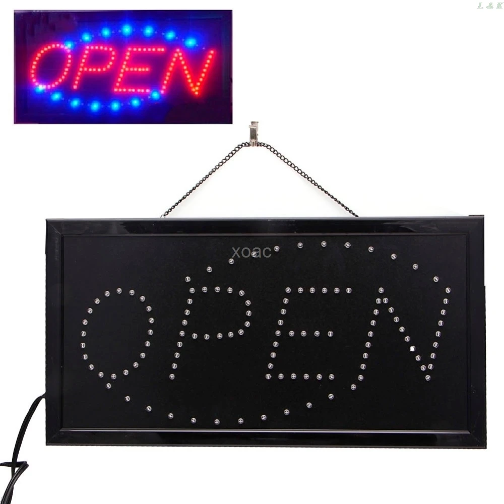 Bright Animated Motion Running Neon LED Business Store Shop OPEN Sign with Switch US plug  M04 dropship