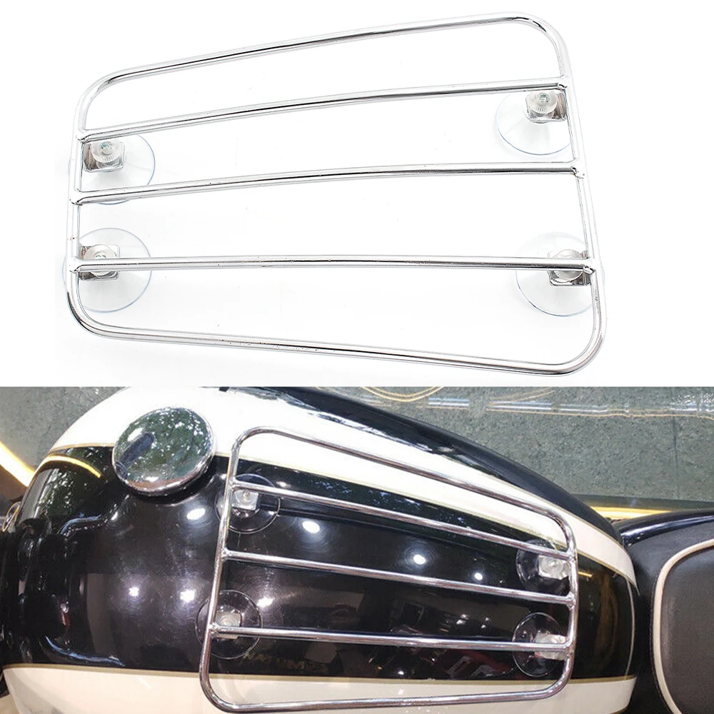 

Motorcyce Chrome Holder Tank Luggage Rack Tank Rack Aero Parcel Rack For Triumph Bonneville Thruxton CB1100 XL 883 Bobber Street