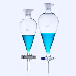 Labor Glas Birne form separatory trichter Labor Trenn Trichter mit Glas oder PTFE Stopper