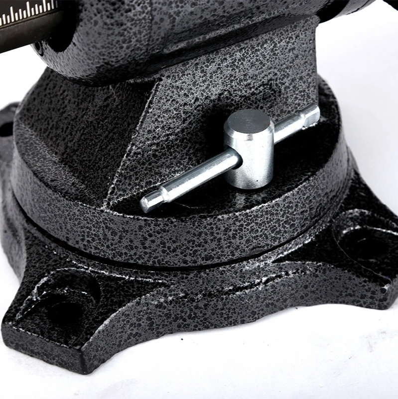 Heavy duty precision bench vise with anvil 5 inch multi-function universal flat bench vise