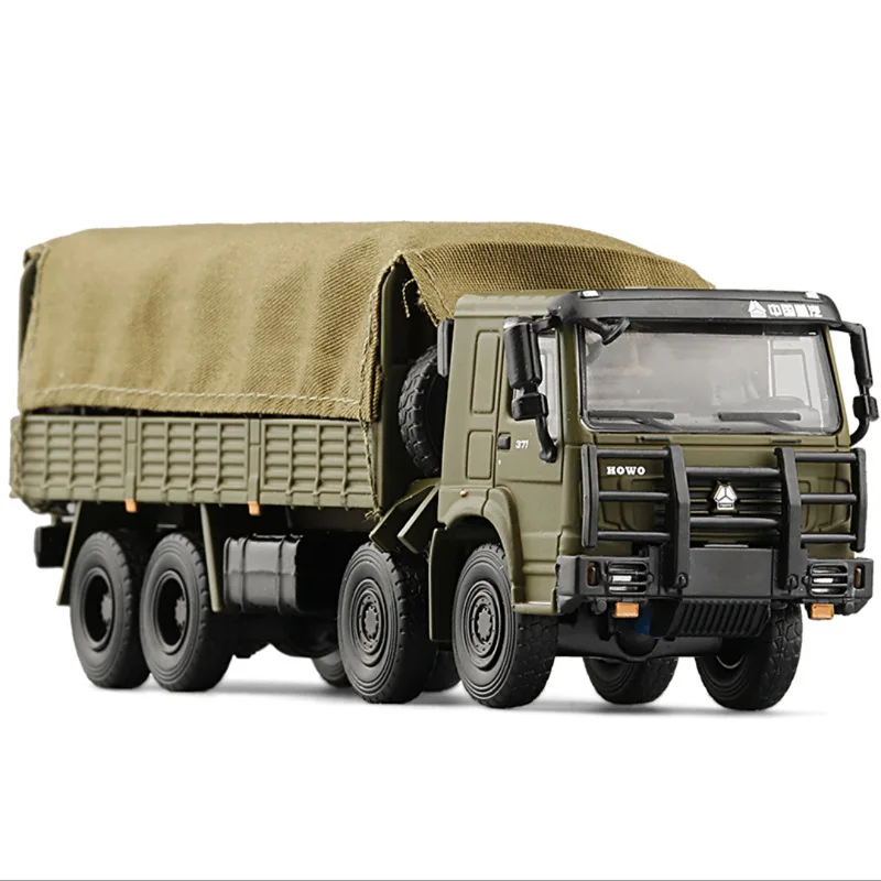 High quality 1:64 alloy military transport truck model,high simulation truck dump truck toy,wholesale and retail