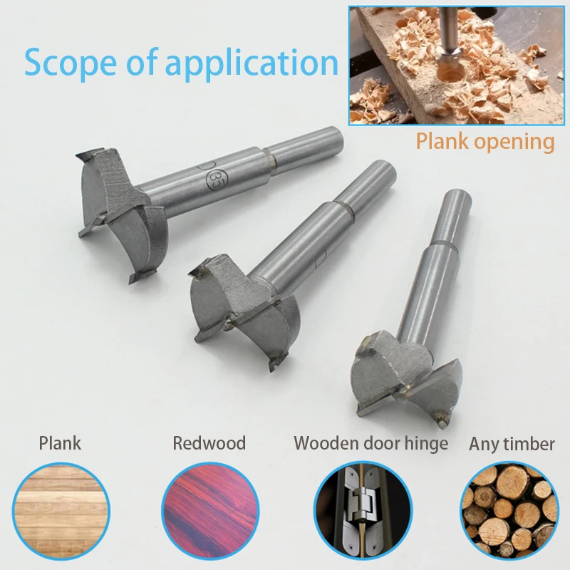 Forstner Wood Drill Bit Self Centering Hole Saw Cutter Woodworking Tools Set 15mm,20mm,25mm,30mm,35mm Forstner Drill Bits