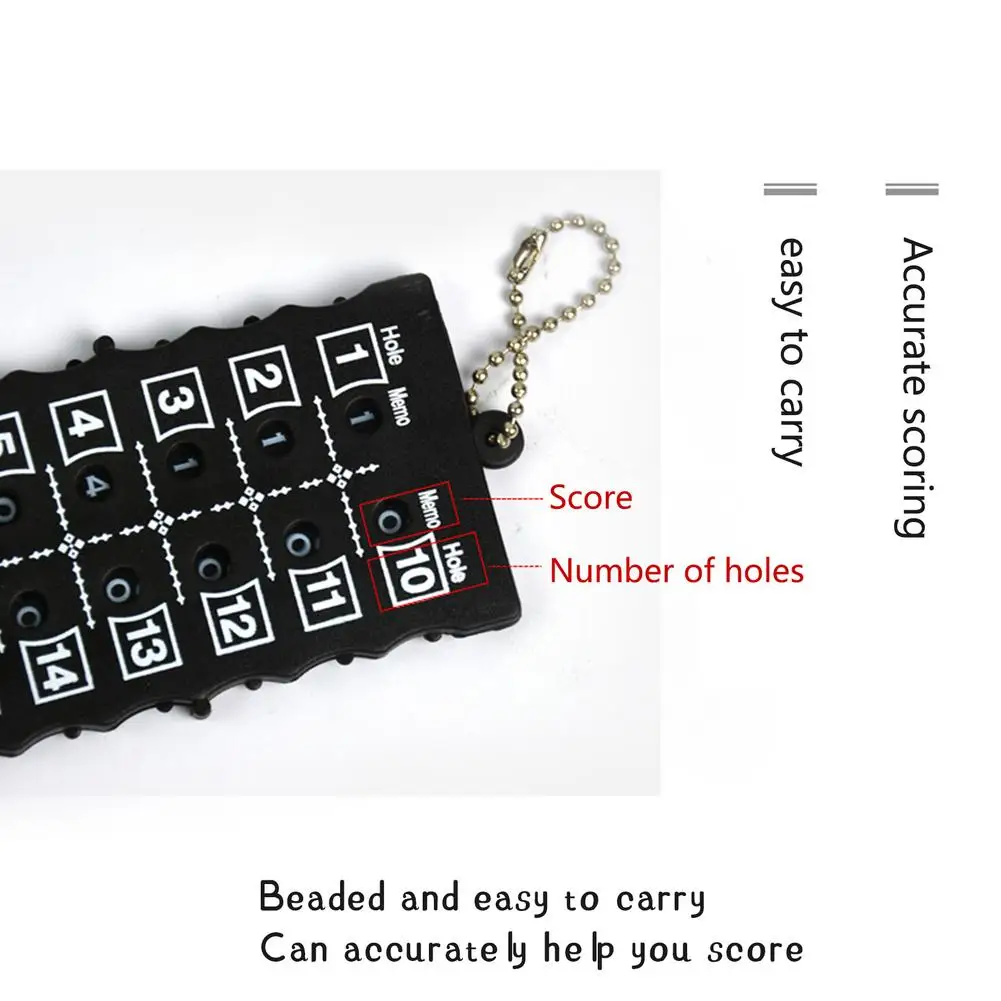 18 Holes Golf scorecard Portable  Golf Stroke Counter Golf Score Card Counter for Golf Sport Scorer Mark Indicator Tool With Key