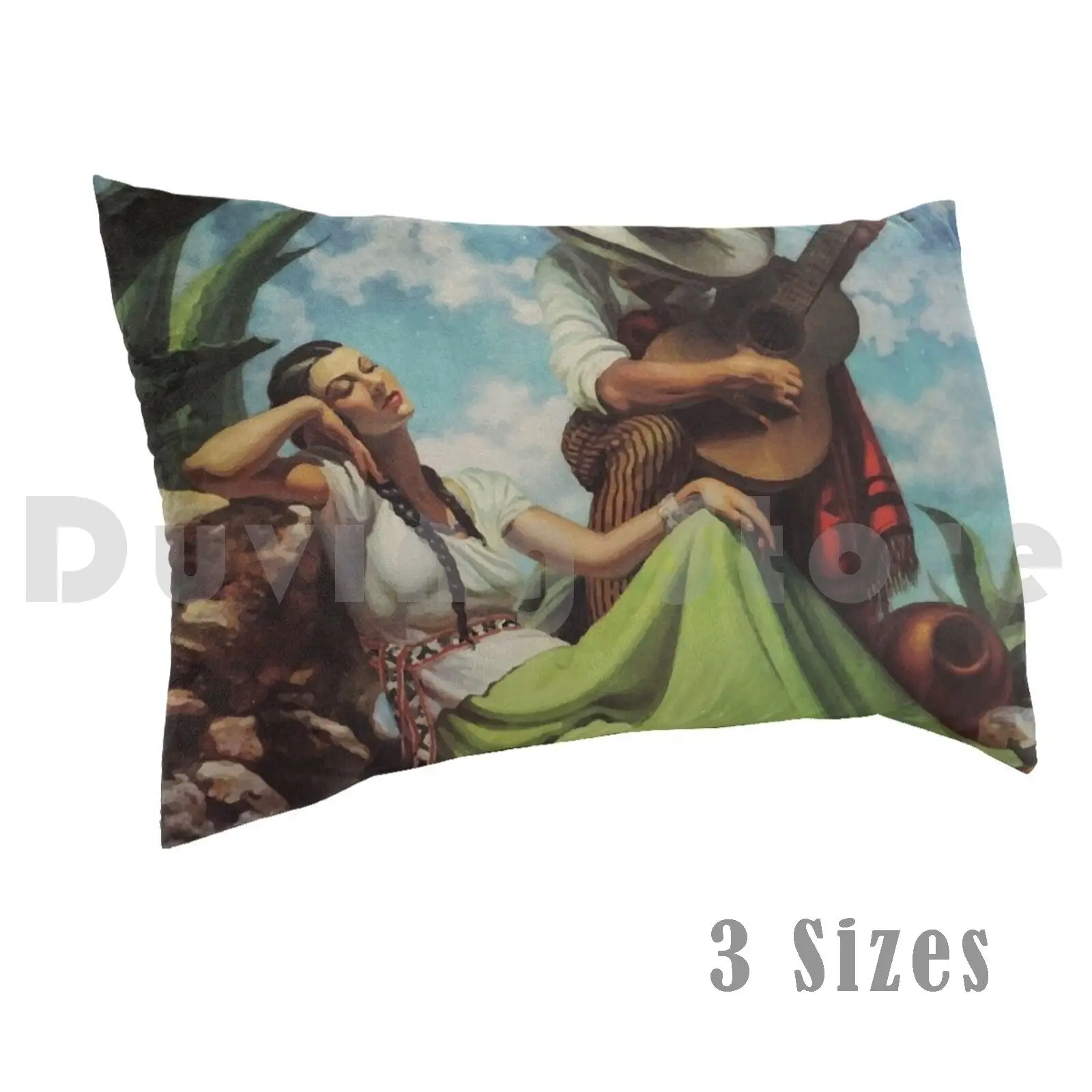 

Mexico Vintage Folk Love Pillow Case Printed 50x75 Huichol Mexico Mexican Skull Travel Red Love Spanish Black