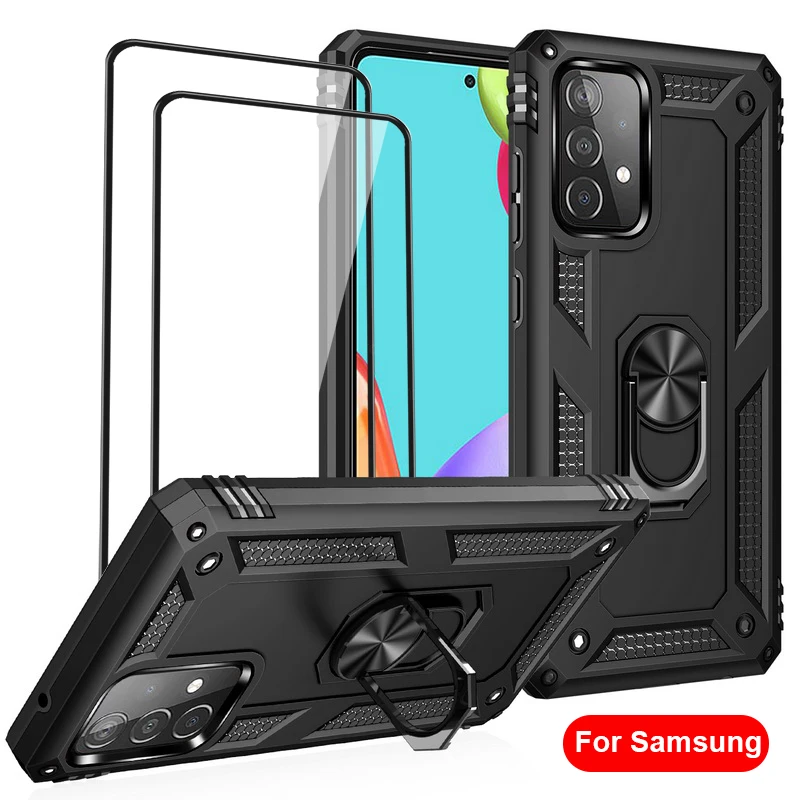 A52 A72 5G 4G a 52 a 72 Case Shockproof Armor Kickstand Ring Holder Protection Cover For Samsung Galaxy A52 A72 5G 4G a 52 a 72