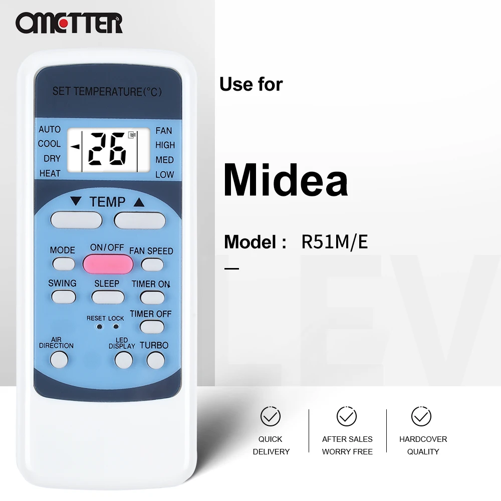 Suitable for Midea Air Conditioner Remote Control R51M/E Universal R51/CE /DE