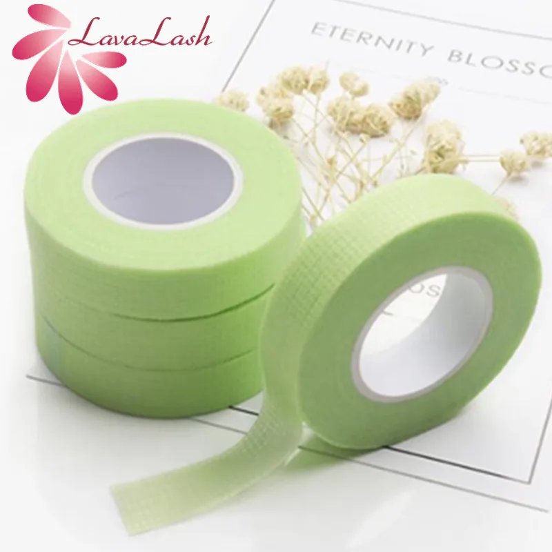 10 rolls Grafted Eyelash Tape Non-woven Tape Eyelash Extension Wipes With Holes Breathable tear tape Eye Pads Makeup Tool