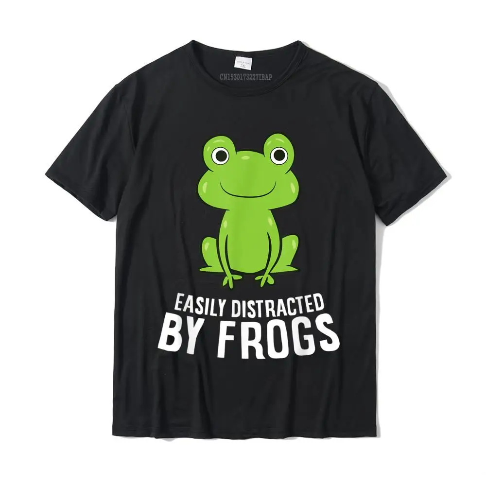 Frog Spirit Animal Easily Distracted By Frogs T-Shirt Camisas Hombre Latest Men Top T-Shirts Cotton Tops Shirt Printed