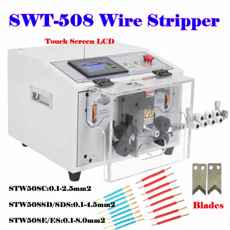 maquina de corte de descascamento de swt508e fios 01 a mm2 swt508c wire stripper 01 a 25 mm2 swt508sd para o fio 0 145 mm2 01