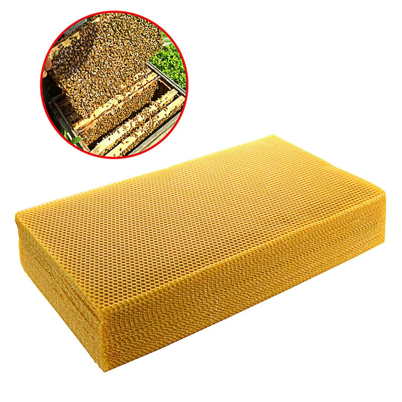 10Pcs Beeswax Sheets Candle Making Craft DIY Kits Honey Candles Maker Full Bees Wax Honeycom Beekeeping Foundation Sheets