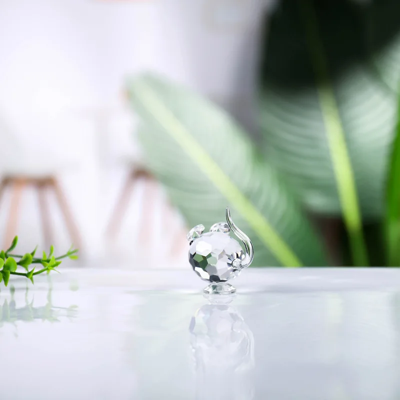 Crystal Cute Mouse Lovely Animal Figurines Glass Ornament Home Table Decorations Great Kids Favor Christmas Gifts