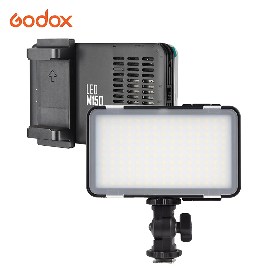 Godox LEDM150 9W 5600K LED Video Light with Phone holder Photo Light fill light for Camera dslr Cell phone