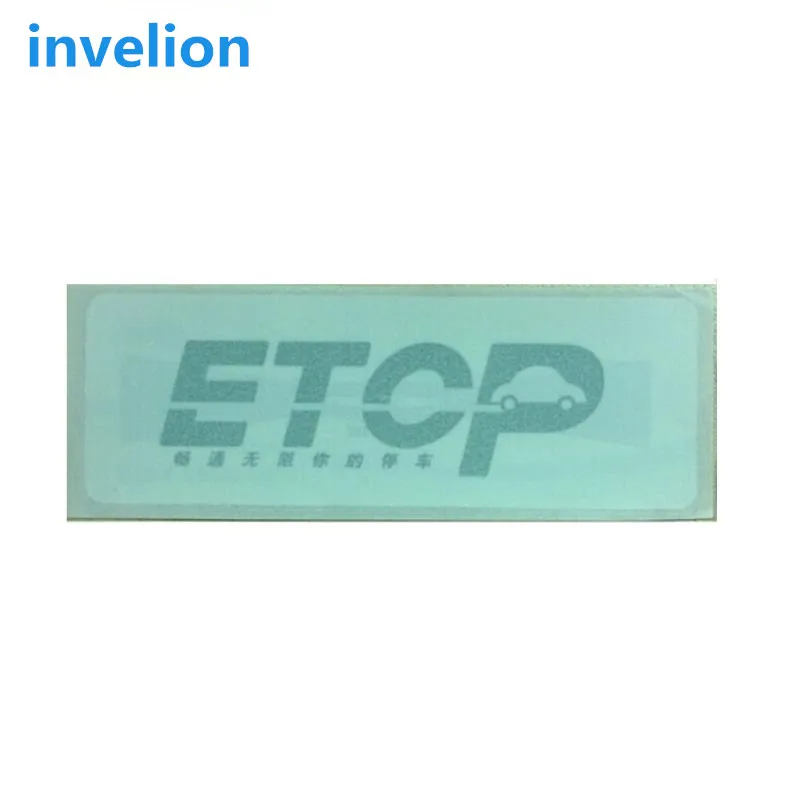 Imagem -04 - Etiqueta Adesiva de Para-brisa de Papel Uhf Rfid para Controle de Acesso de Carro Suporte Antimcadeira de Uso Único Impressão de Logotipo de Número Personalizado 110*45 mm