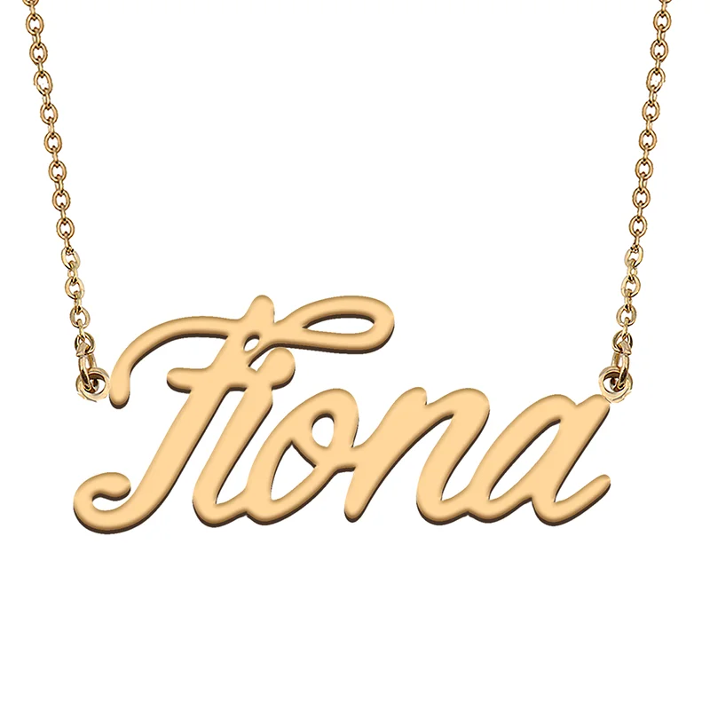 

Fiona Custom Name Necklace Customized Pendant Choker Personalized Jewelry Gift for Women Girls Friend Christmas Present