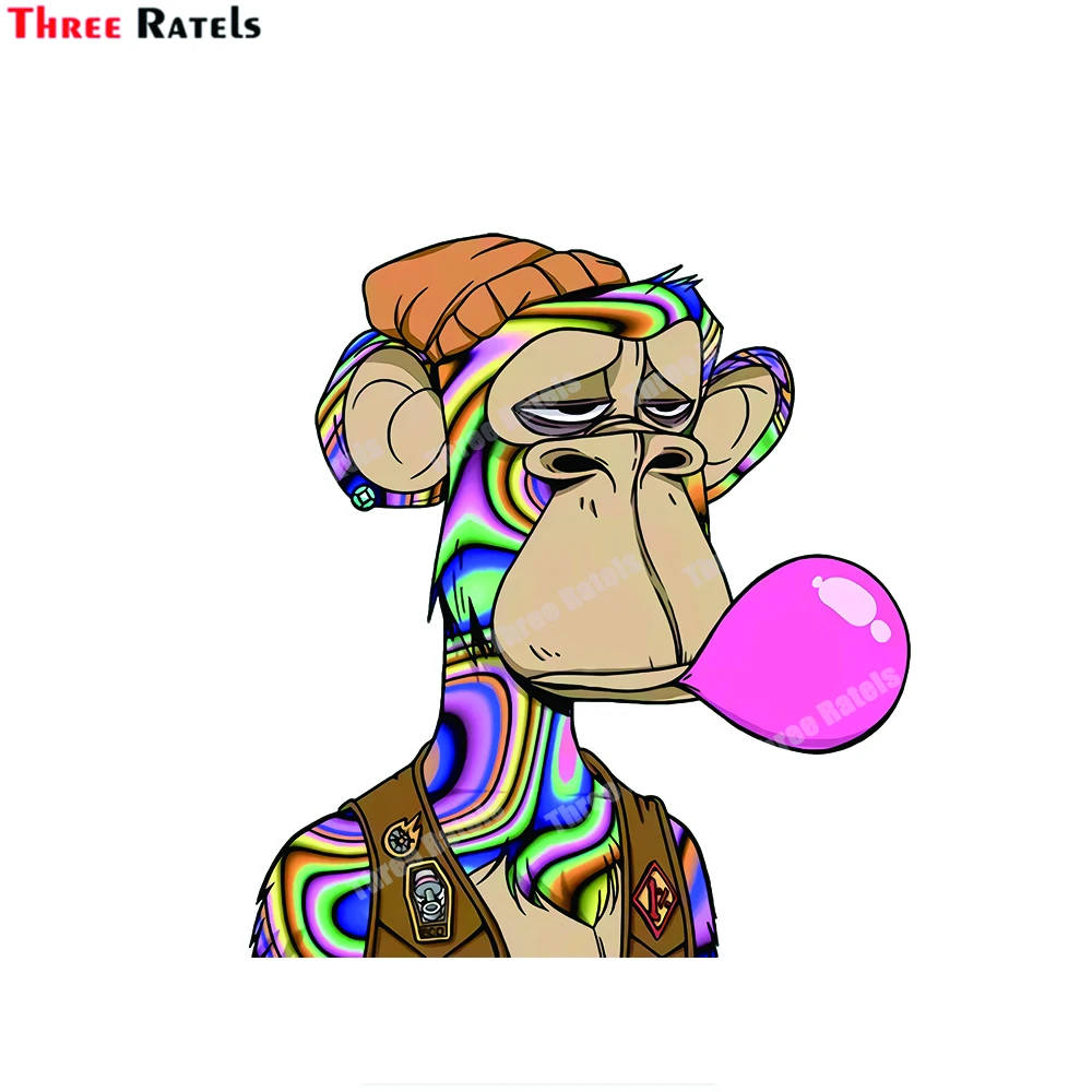 Three Ratels D156 Cute Monkey Sticker For Car Door Decoration Auto Accessories Vinyl Material Waterproof Decals