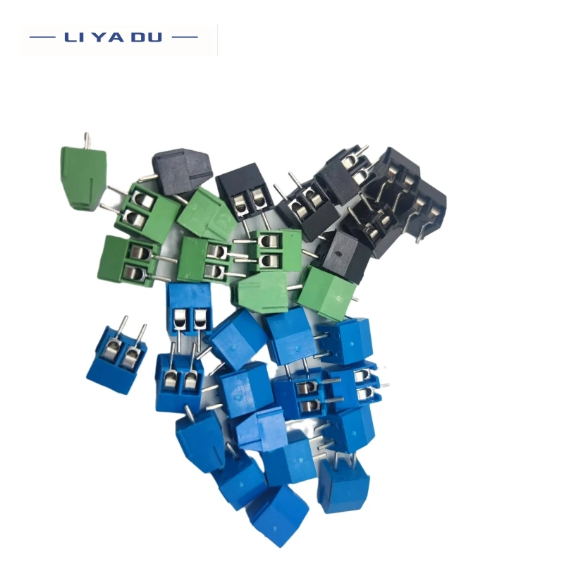 20pcs kf350-2p 3p 3.5mm 300v 10A Pitch 2 3 Pin Spliceable Plug-in PCB Screw Terminal Block Connector FOR 24-18 AWG CABLE kf350