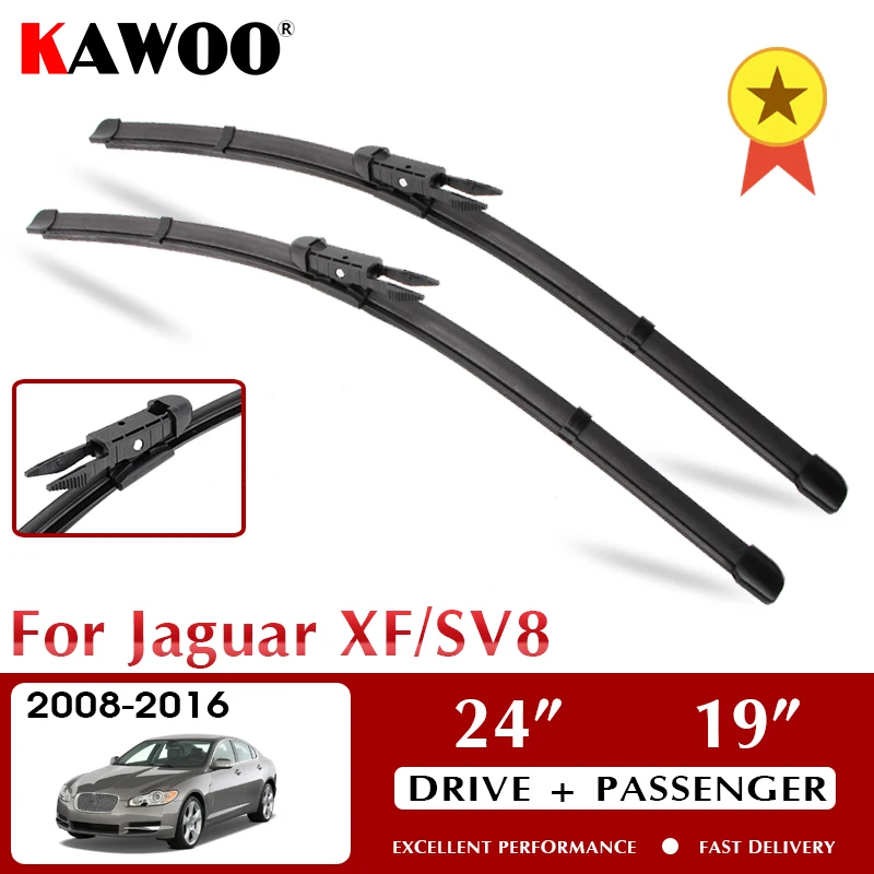 

Car Wiper Front Car Wiper Blade Blades For Jaguar XF/SV8 2008-2016 Windshield Windscreen Window 24"+19" LHD RHD