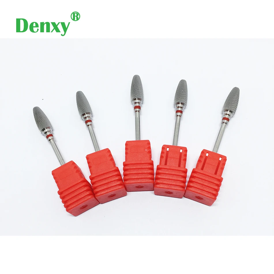 Denxy 5pcs Tungsten Carbide Burs High quality dental burs Tungsten Carbide Cutter HP for dentist