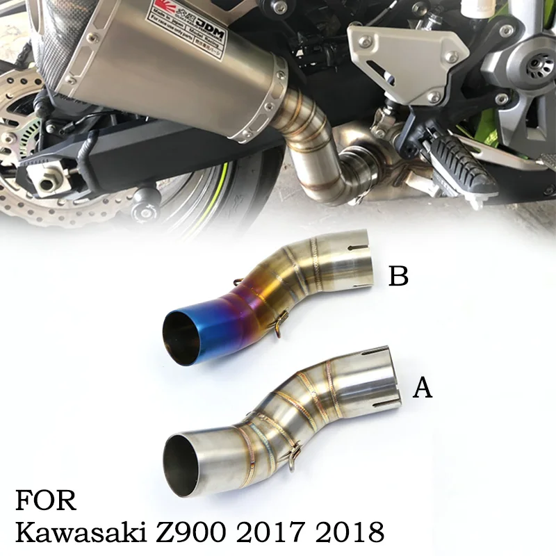 Z900 Motorcycle Exhaust Muffler Middle Link Pipe Connect Tube Without Muffler Slip On Exhaust For Kawasaki Z900 Ninja900