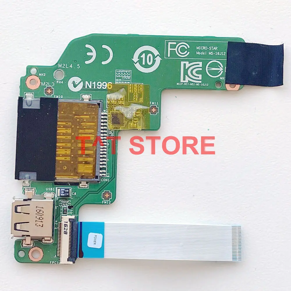 original for GE62 GP62 GL62 GE72 GE72-6QF GP72 power botton USB Card Reader BOARD with cable MS-16J12 test good free shipping