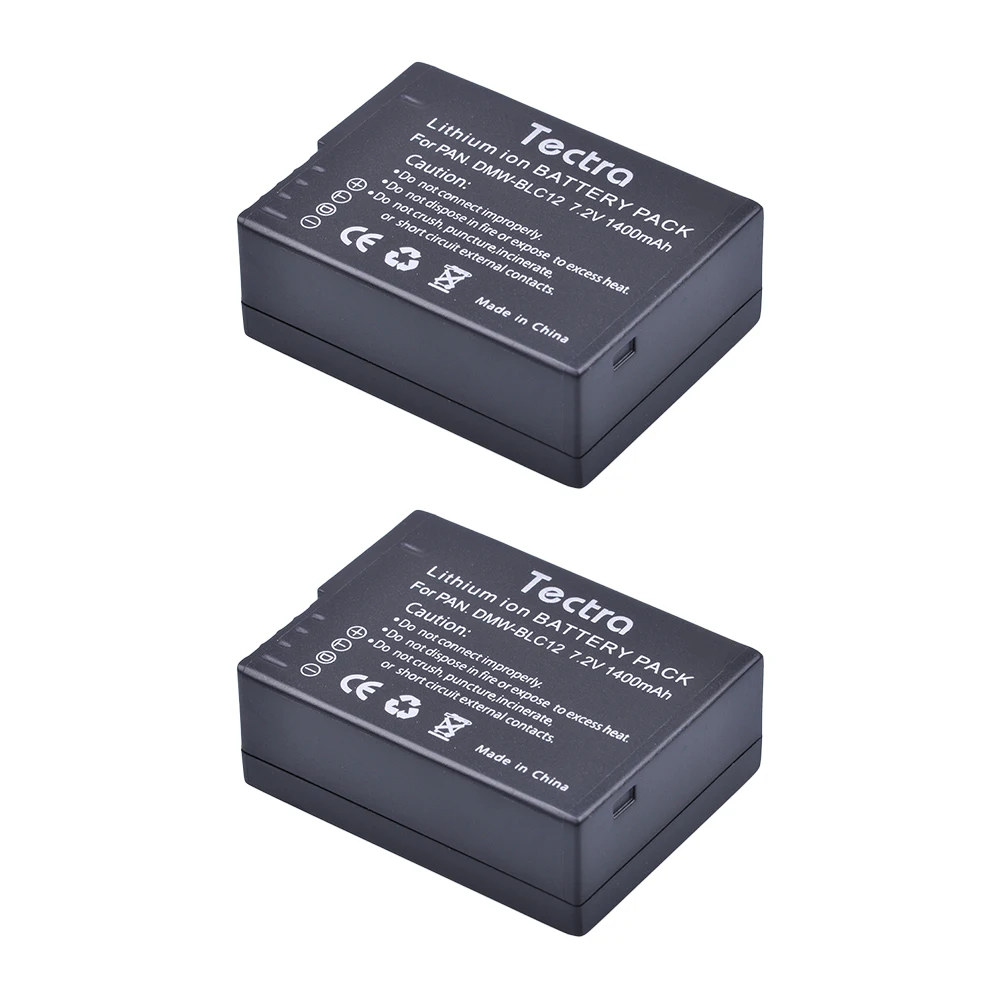 Shentec DMW-BLC12 Accu- En Lader Set – 2 Stuks 1500mAh Batterijen + USB-C Lader, Voor Panasonic Lumix Camera's