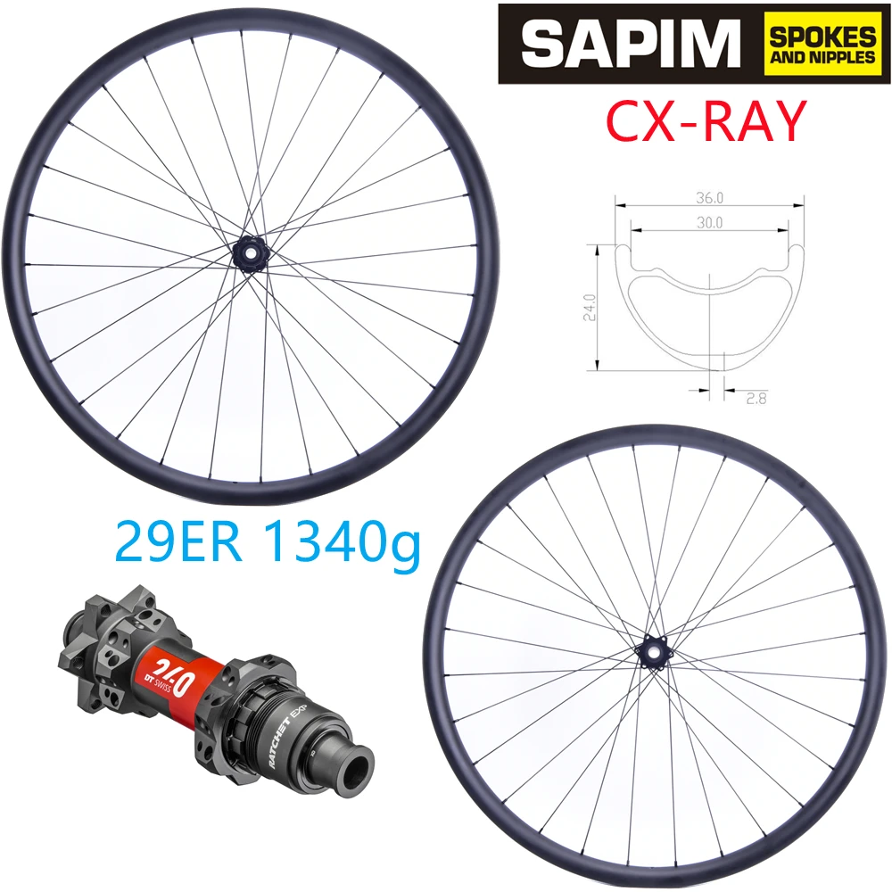 29er MTB Wheels Super Light DT Swiss 240 MTB Hub Ready XC Wheelset Hookless Mountain Bike Carbon Wheel Tubeless