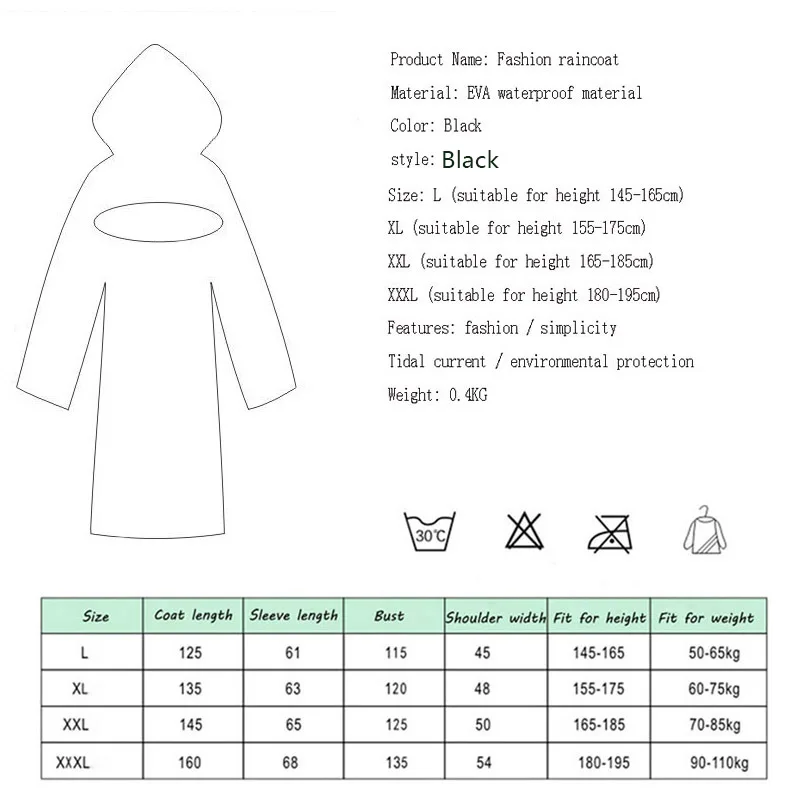 EVA Women Raincoat Rainwear Men Rain Coat Impermeable Capa de Chuva Chubasquero Poncho Japan Waterproof Rain Cape Cover Hooded