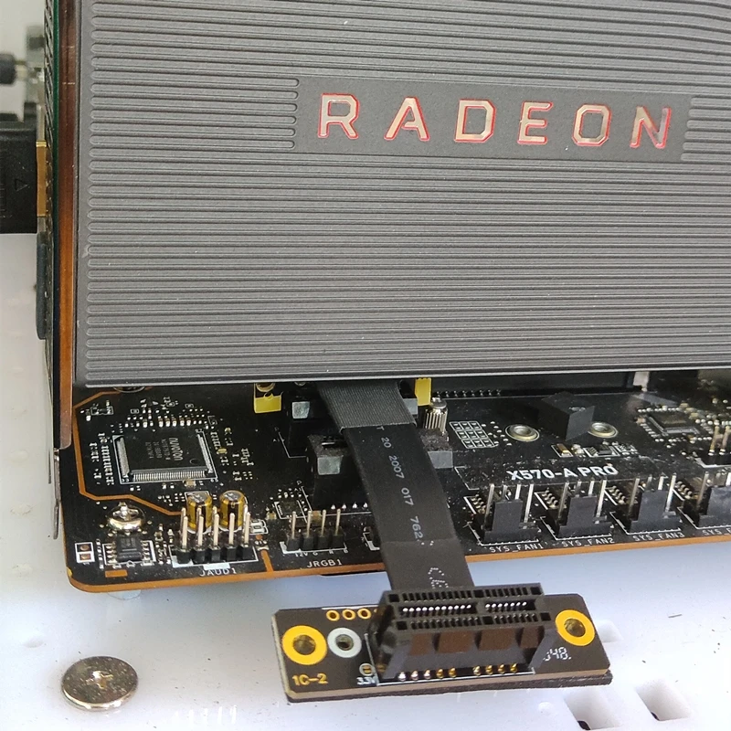 2021 PCIe 3.0 x1 To x1 PCI-E Sound/Network/Array Card Adapter Cable PCI Express 1x Graphics Riser Extender Dual 90 Degree GPU