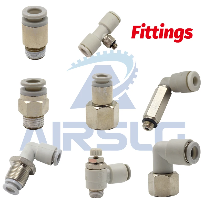 Quick Pneumatic fittings Water Hose Pneumatic Push In Fittings pneumatic connector KQ2H KQ2F AS1201 KQ2L 4 6 8 mm tube M5 1/8