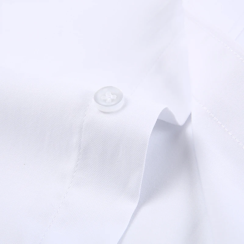 Camicie classiche da uomo a maniche lunghe con vestibilità Standard formale Business sociale semplice Design di base camicia Casual da ufficio bianca da lavoro