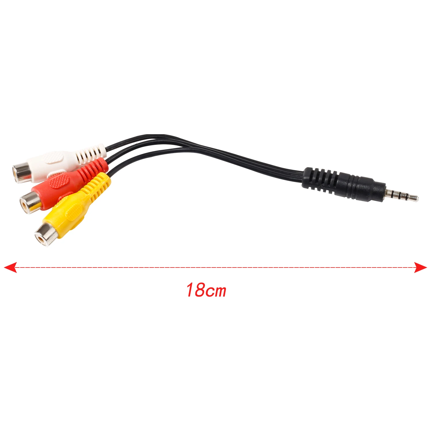 Переходник 3,5 мм Aux (штекер) стерео/3 RCA (гнездо) аудио/видео AV для высокопроизводительного воспроизведения видео и аудио