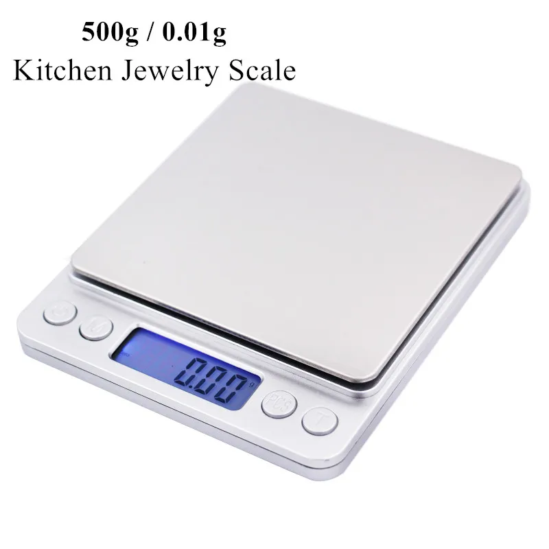 500g 0.01g Portable Digital Scale LED Electronic Scales Postal Food Balance Measuring Weight Kitchen LED Electronic Scales