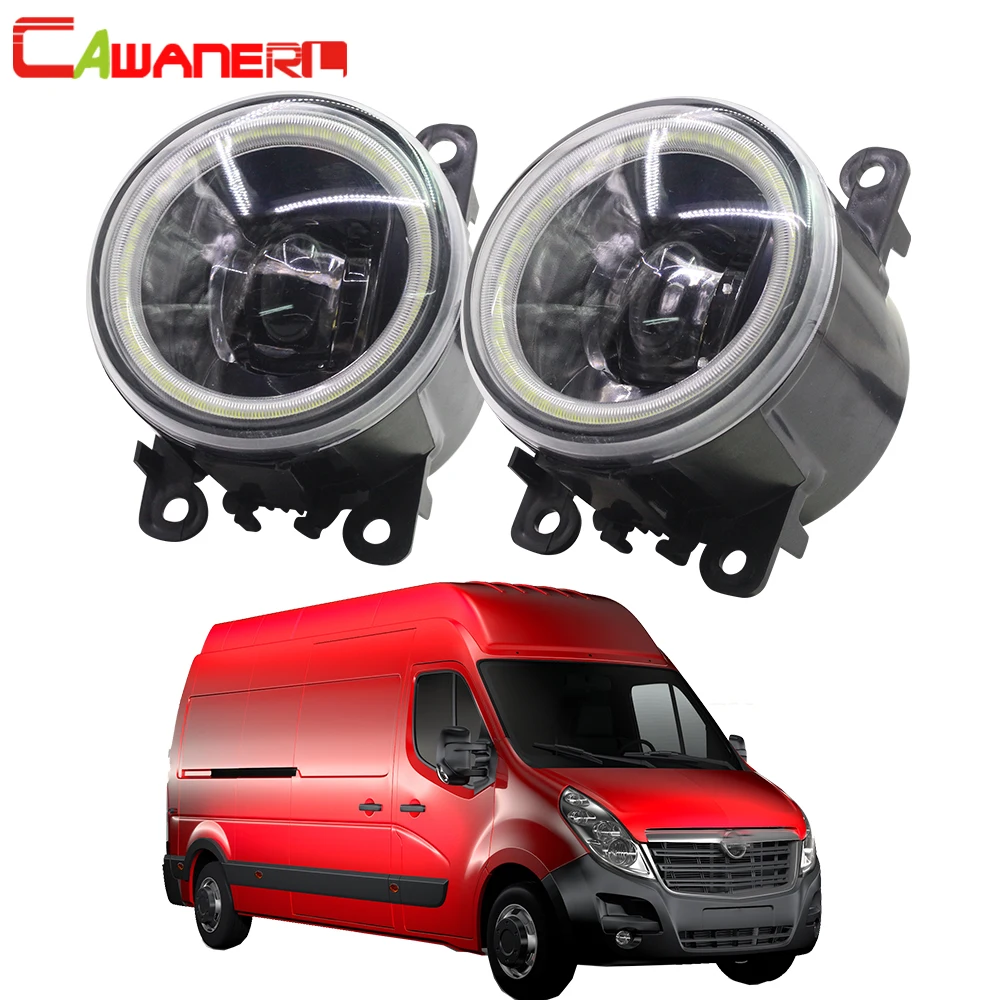 

Cawanerl For Opel Movano 2000-2010 Car Accessories 4000LM LED Bulb H11 Fog Light Angel Eye Daytime Running Light DRL 12V