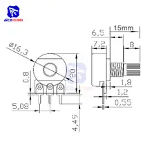 5 PCS potentiometer resistors for Arduino #6