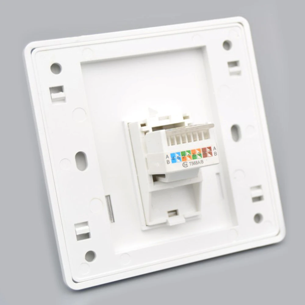 1PCS 86x86 Type RJ45 CAT5E Computer Network Module Socket Panel Cable Interface Outlet Wall Socket