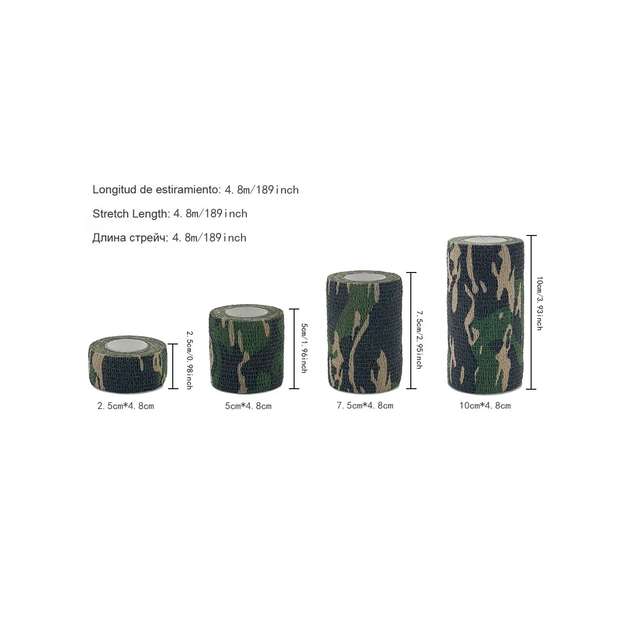 1/6/10Pcs army Camouflage Elastic Wrap Tape Self Adhesive Sports Protector Ankle Knee Finger Arm Bandage