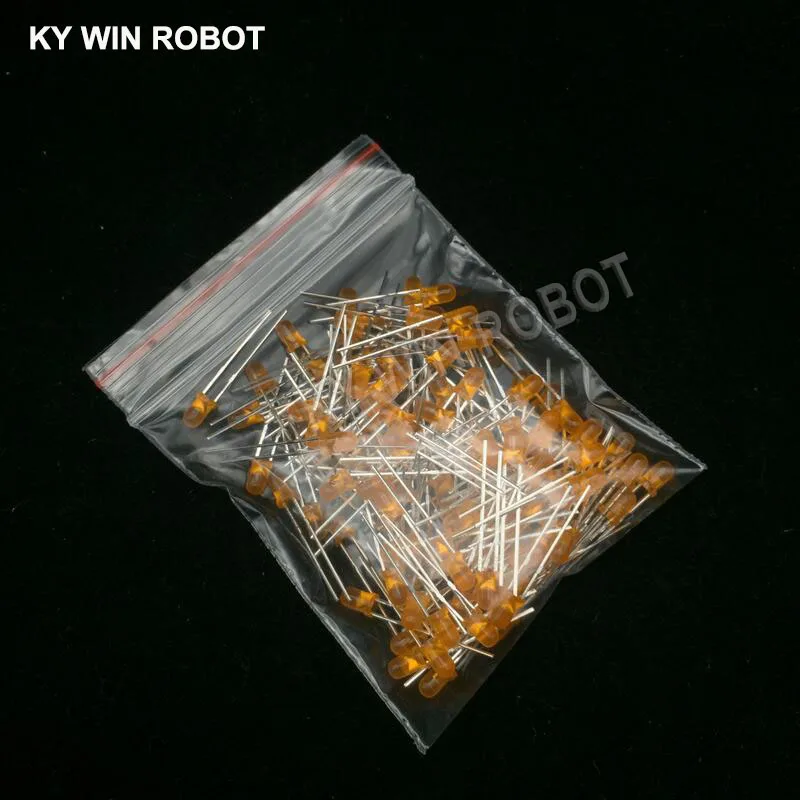 100 Stück 3mm LED-Dioden 3 mm Sortiment Weiß Grün Rot Blau Gelb Orange Rosa Lila Warmweiß DIY Leuchtdioden – Detail 15