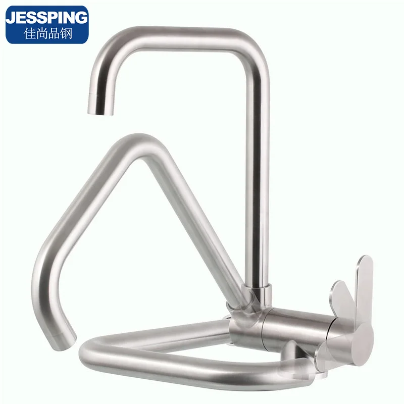 

The open windon folding kitchen sink faucet mixer hot and cold water tap can lay down