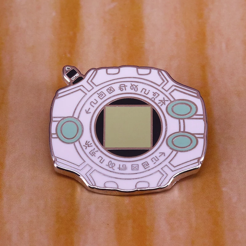 Digimon digivice hard enamel pin gamer's cute nostalgia accessory