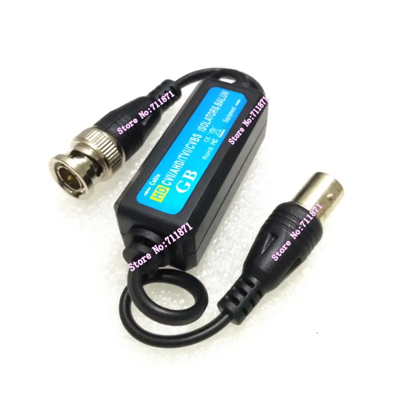 CVBS CVI AHD TVI ISOLATOR Balun HD TVI CVI AHD Ground Loop isolated video balun BNC Female Male cable ISOLATOR Balun