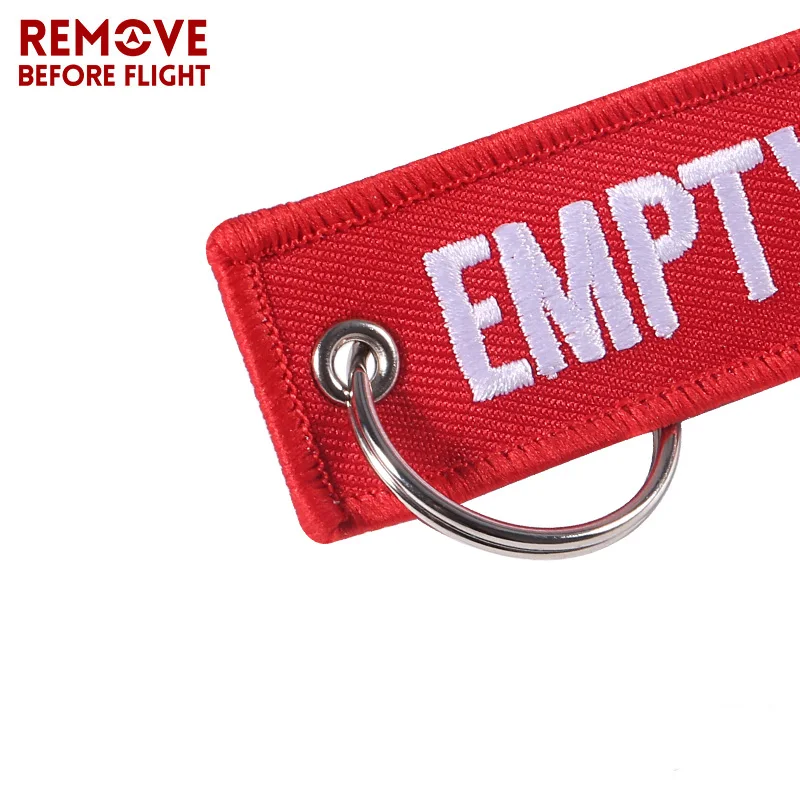 2 PCS Empty Chamber Keychain For Fire Fighter Gift Promotion Christmas Keychains Luggage Tag Embroidery Crew Orange Key Fob