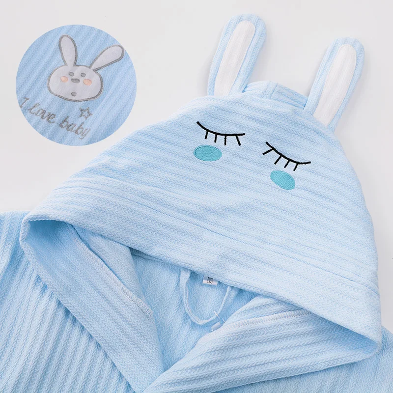 Hooded Robe Bathrobe Soft Nightgowns Winter Casual Thick Robe Cotton Kids Casual Homewear Boy&Girls Hooded Toweling Terry Robe