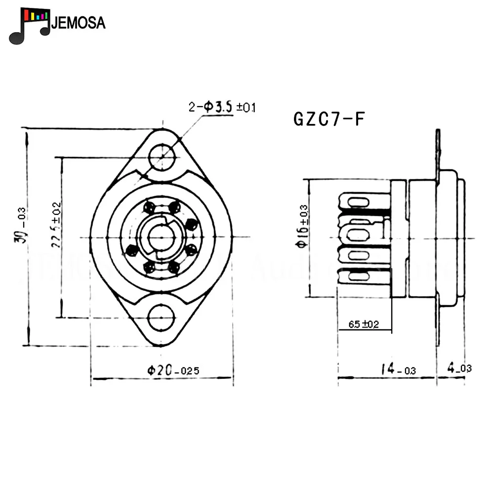 10PCS B7G 7Pin Tube Socket For EC92 6H2 EZZ91 6X4 EZ90 6Z4 EF95 6AU6 6J4 6AQ5 EF94 6J2 6J1 6C4 Vacuum Tube Chassis Mount