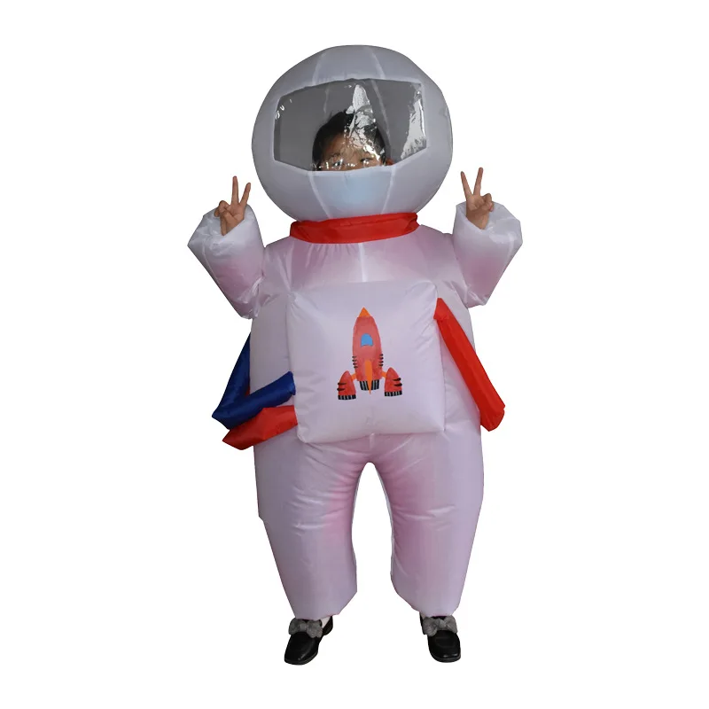 Kid Conjoined Inflatable Clothes Little Astronaut Festival Cosplay Costume Funny Children Inflated Suit Parent-Child Party Props